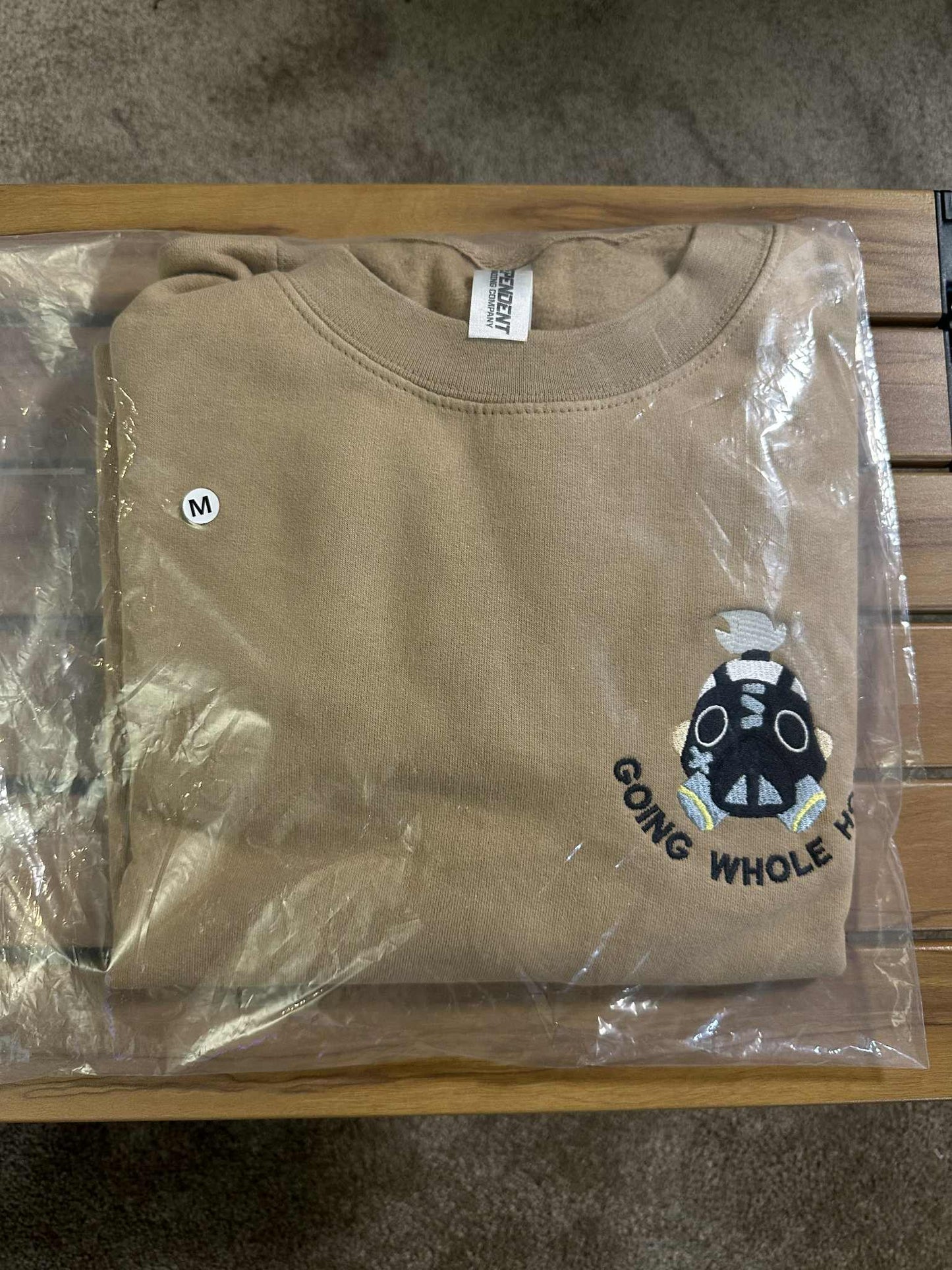 M) Overwatch Roadhog Midweight Crewneck Sandstone