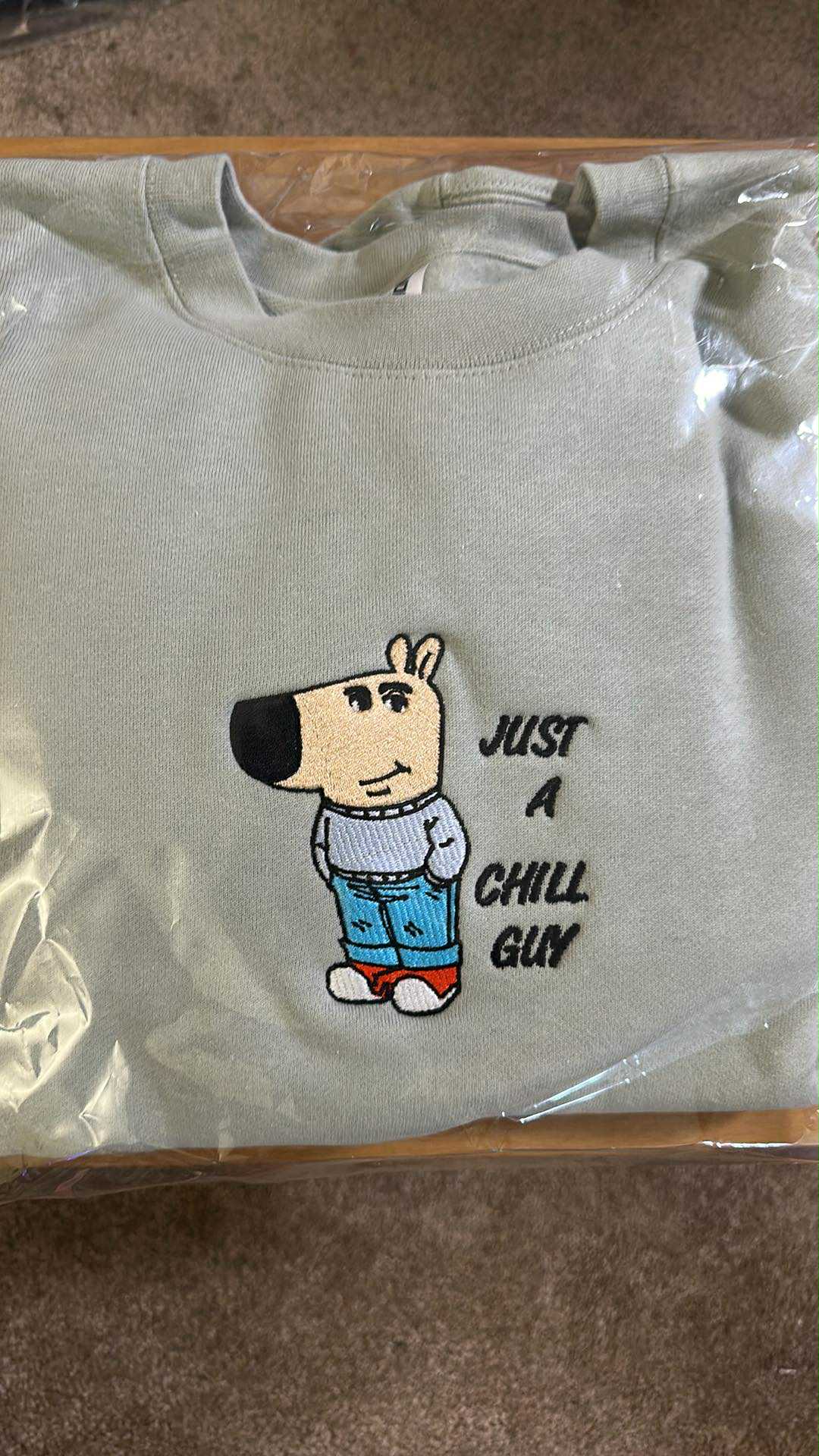 L) Chill Guy Heavyweight Crewneck Dusty Sage