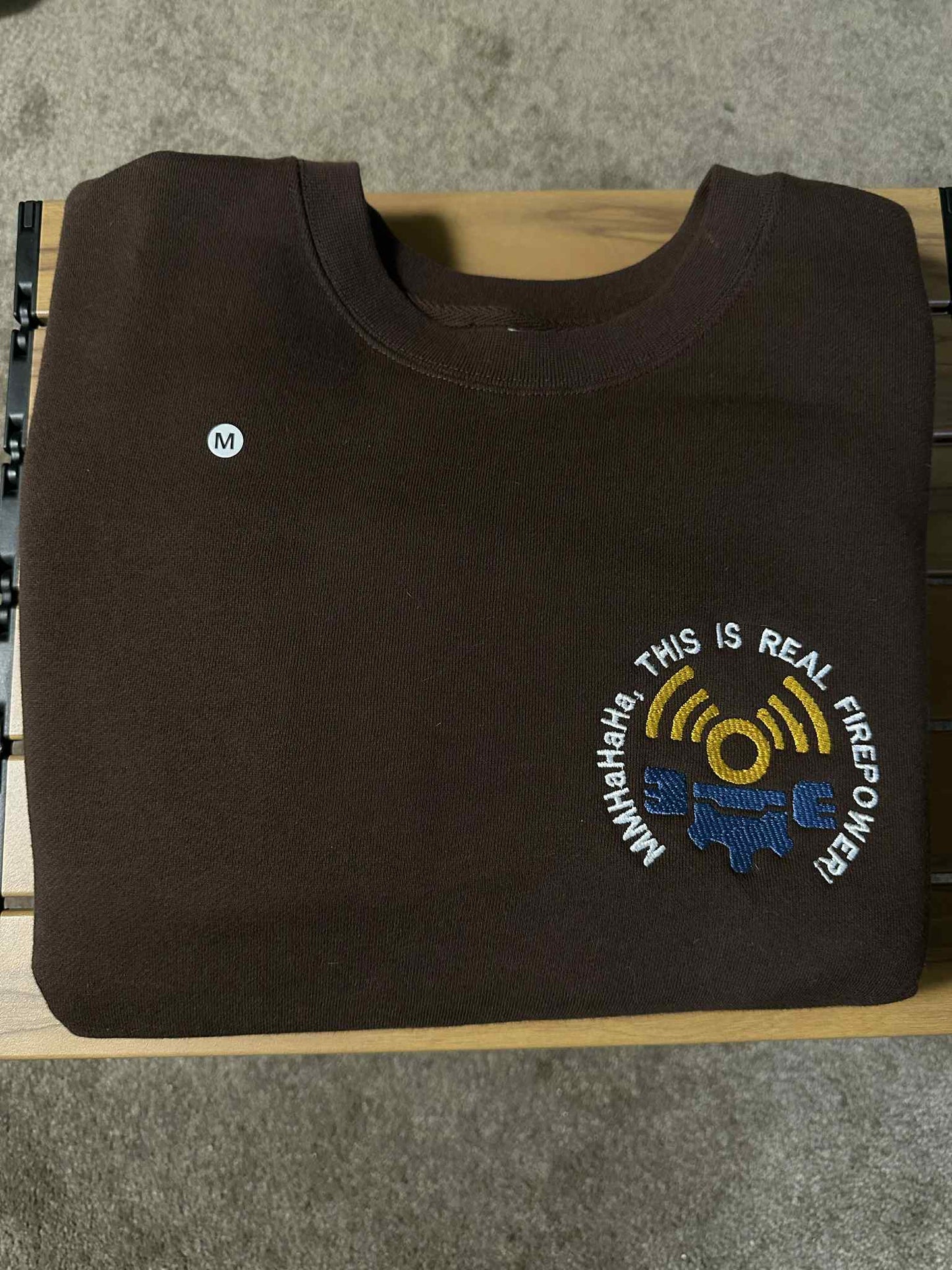 M) Rocket Heavyweight Crewneck Brown