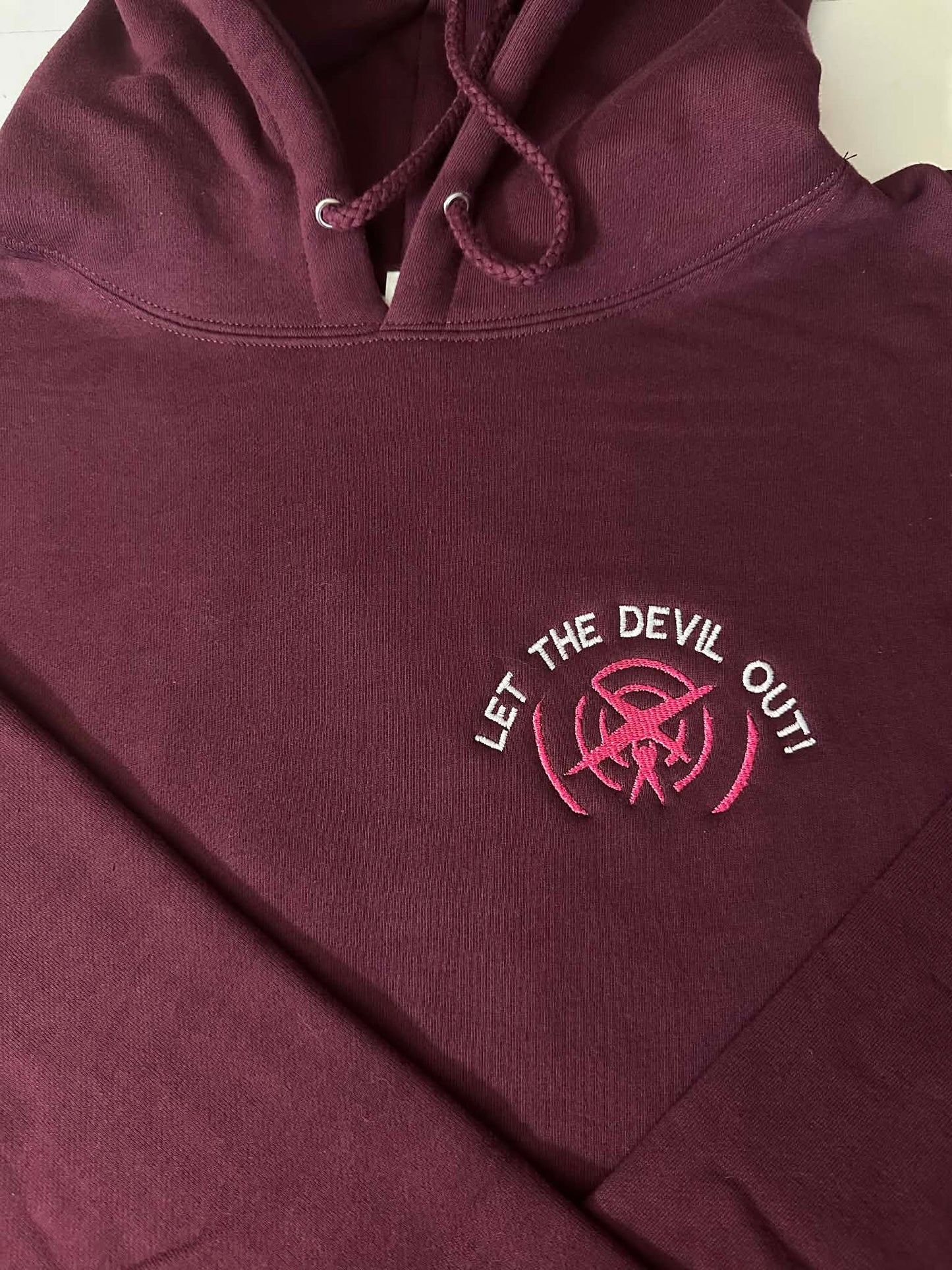"Let The Devil Out!" Hoodie (WITH DD ON BACK)