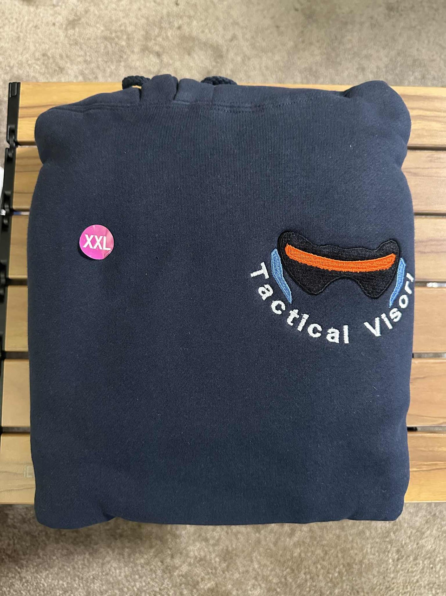 2XL) Overwatch Soldier 76 Heavyweight Hoodie Navy