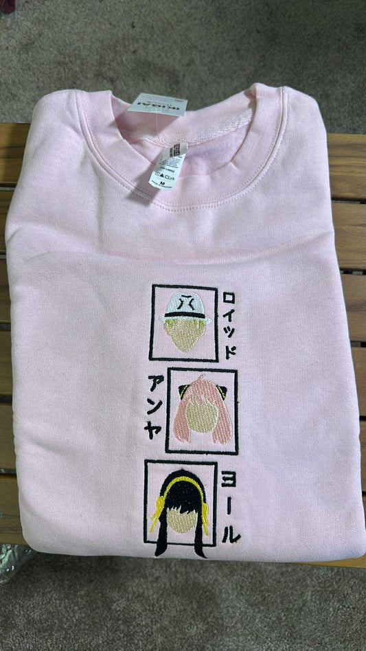 M) SpyxFamily Crewneck Pink