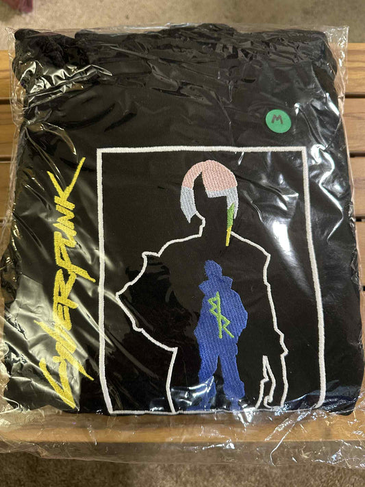 M) Cyberpunk David Heavyweight Hoodie Black